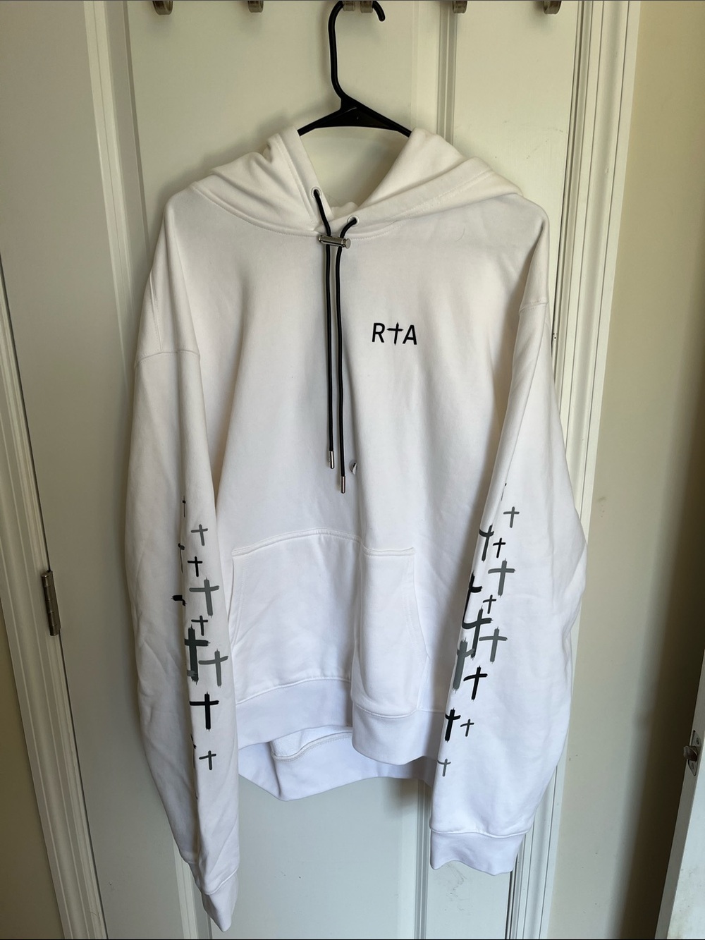 Rta White Cross Hoodie